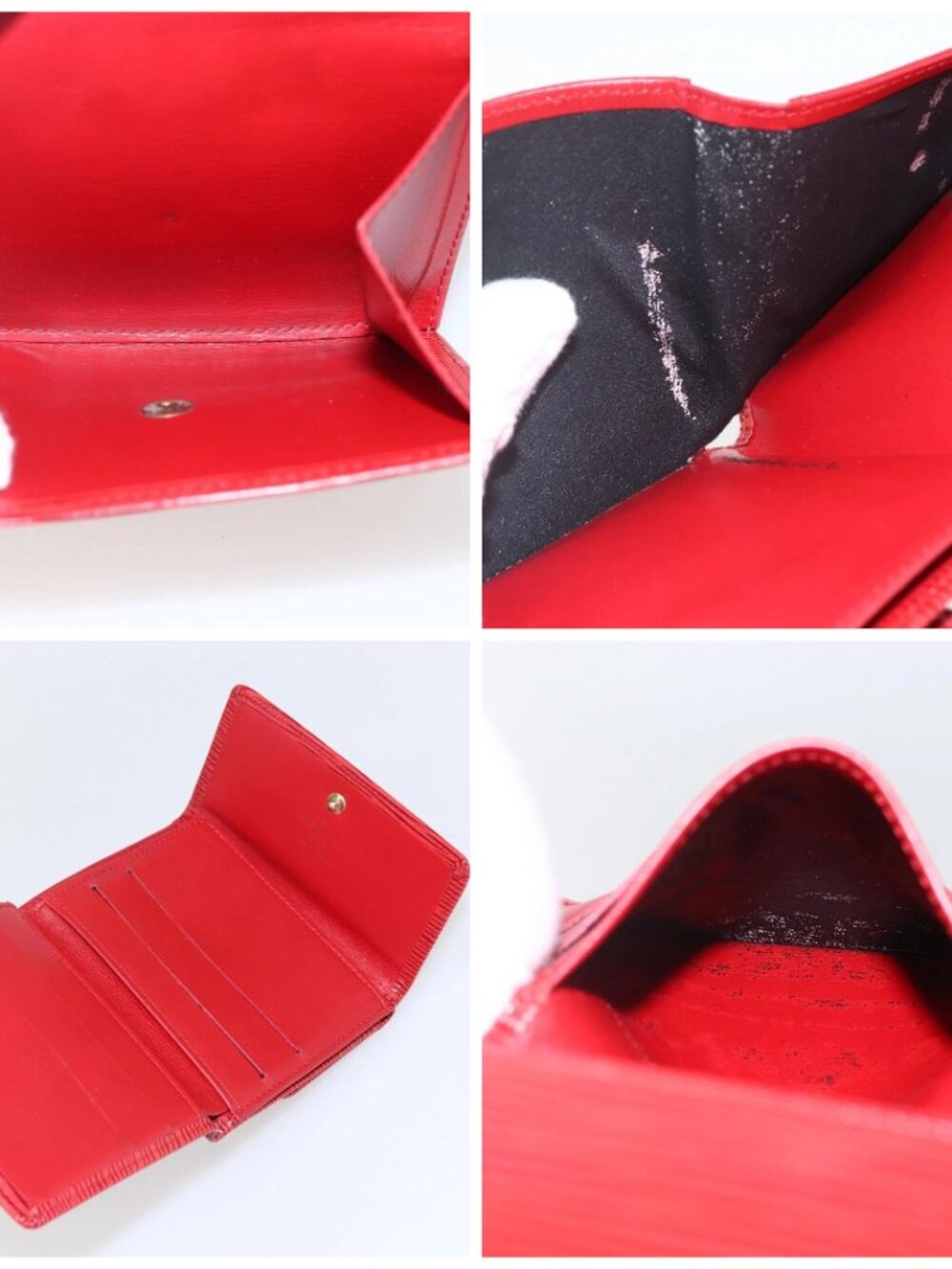 LOUIS VUITTON Porte Monnaie Billets Cartes Credit Wallet Red - Picture 15 of 15